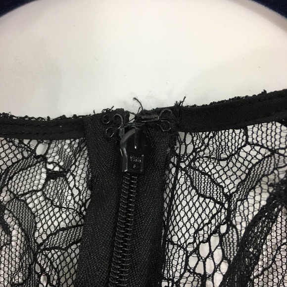 NWT Aidan by Aidan Mattox Lace Blue and Black Dress size 0 - Picture 6 of 10